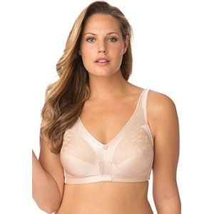 Exquisite Form Womens Intimate Apparel Side Shaping With Lace 5100548 Bra, Rose Beige, 44C US