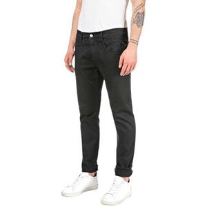 Replay Anbass Hyperflex Colour Xlite Herenjeans, slimfit, 040 Black, 34W x 36L