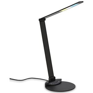 BRILONER - LED tafellamp verstelbaar, tafellamp LED zwenkbaar, bureaulamp touch, kleurtemperatuur instelbaar, dimbaar, zwart