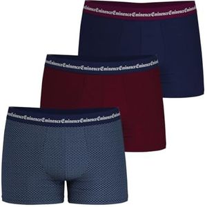 Eminence - Business Print - Boxershorts - Violet, Marine, Bordeaux - Katoen - Set van 3