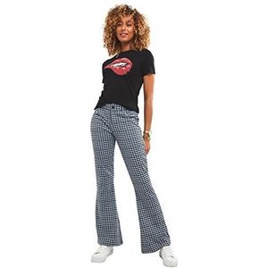 Joe Browns Dames uitlopende gingham broek broek, zwart, 14