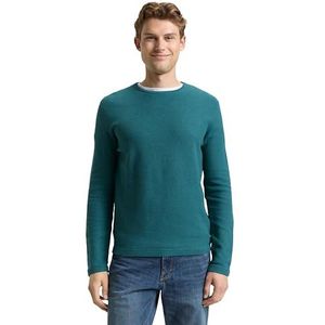 TOM TAILOR heren trui, 39271 - Classic Petrol Melangee, XXL