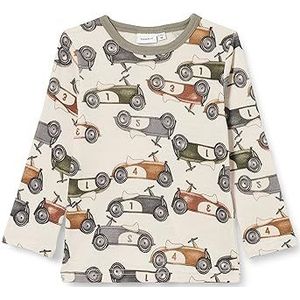 NAME IT Babyjongens NMMWILLITUS Wool LS TOP XXIII shirt met lange mouwen, Vetiver, 110, Vetiver, 86 cm