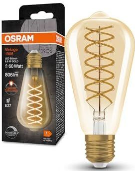 Osram - Vintage 1906 - LED E27 Peer Helder - 8.8W - Dimbaar - 806 Lumen
