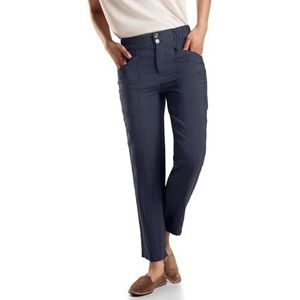 STREET ONE Comfortabele keperbroek, blauw (deep blue), 36W x 28L