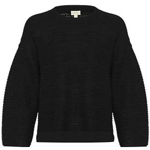 Part Two GelikanPW Pullover voor dames, regular fit met korte mouwen, Zwart, XL