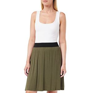 KAFFE Dames Jersey Skirt Knielengte Casual Elastische Tailleband Zwart, 40