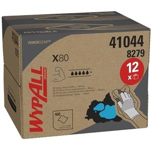 WypAll, 8279, X80 BRAG Box doeken, 1 laags, wit, 1 doos x 160 doeken