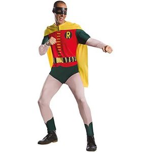 Rubie's Officiële DC Comic Robin 1966 versie, Super Hero volwassen kostuum, maat heren standaard borst 36-42 inch