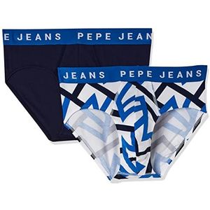 Pepe Jeans Mannen Zigzag Print Bf 2P Slips, Multi, L (Pack van 2), multi, L