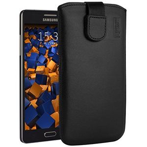 mumbi Echt leren hoesje compatibel met Samsung Galaxy A5 2015 hoes leer tas case wallet, zwart