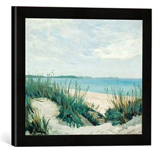 Ingelijste afbeelding van Walter Leistikow duinen aan de Oostzee, kunstdruk in hoogwaardige handgemaakte fotolijst, 40 x 30 cm, mat zwart
