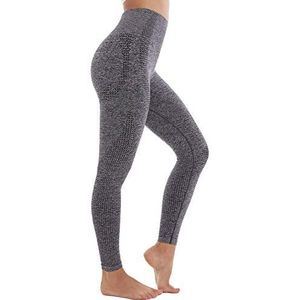 Aoxjox Vrouwen Hoge Taille Workout Gym Vital Naadloze Leggings Yoga Broek, Een Houtskoolgrijs Marl, XS