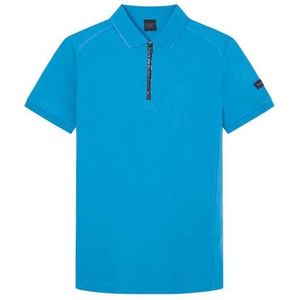 Hackett London Heren Hs Knit Crew Polo, Blauw (Hypa Blue), S, Blauw (Hypa Blue), S