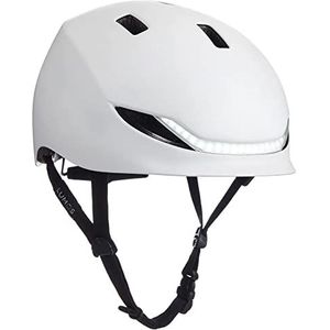 Lumos Street Smart Helmet | Fietshelm | Urban | Skateboard, Scooter, fiets accessoires | LED-lampen voor en achter | richtingaanwijzers | Remlichten | Bluetooth aangesloten | Volwassene (White MIPS)