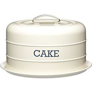 KitchenCraft Levende Nostalgia Luchtdichte Cake Opslag Tin/Cake Dome, 28,5cm - Antieke Crème