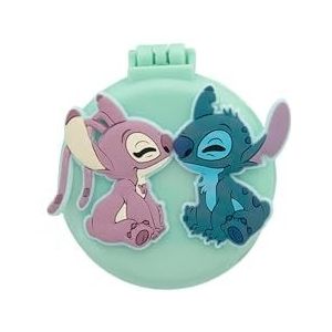 Disney STITCH - Opvouwbare haarborstel - Geïntegreerde spiegel - Lilo & Stitch - Stitch & Angel - Officieel product Disney