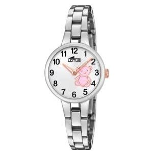 Lotus jurk horloge 18658/6, zilverkleurig, Armband