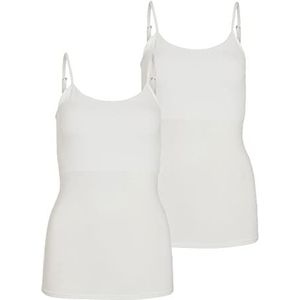 Vila Visurface Strap TOP New 2-pack - NOOS, Optische sneeuw/verpakking: optische sneeuw, XL