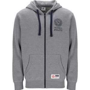 Russell Athletic A30402-CJ-090 ATH-Zip Through Hoody Heren Sweatshirt met Capuchon Collegiate Grey Marl Maat M