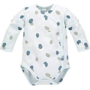 Pinokio Bodysuit Fun TIME, 100% katoen, blauw met baloons, jongens 56-74 (74), Blue Baloons, 74 cm