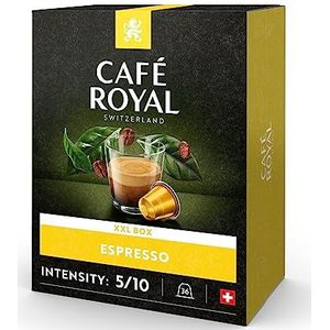 Café Royal Espresso 36 capsules voor Nespresso koffiezetapparaat – intensiteit 5/10 – koffiecapsules van aluminium, bescherming gecertificeerd