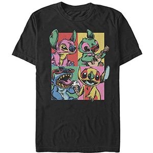 Disney Classics Lilo & Stitch - Grunge Stitch Unisex Crew neck T-Shirt Black XL