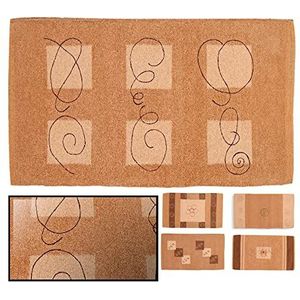 LucaHome Vloerkleed, voor binnen, 60 x 110 cm, van 100% katoen, zeer absorberend, voor binnen, slaapkamer, woonkamer, badkamer, slaapkamer, keuken