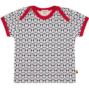 loud + proud Uniseks baby print aap, GOTS gecertificeerd T-shirt, ultra marine, 62/68 cm