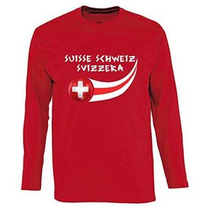 Supportershop T-shirt met lange mouwen voor heren Zwitserland
