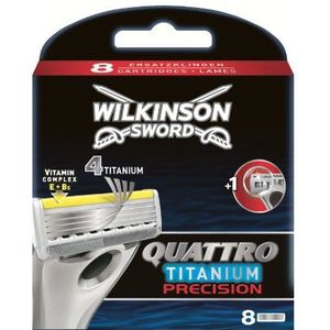 Wilkinson Sword Quattro Titanium Precision - 8 stuks - Scheermesjes