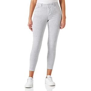 Springfield Slim Crop gestreepte broek, wit, maat 34