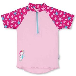 Sterntaler Zwemshirt voor jongens, korte mouwen, uv-bescherming 50+, zeeblauw, roze, 74/80 cm
