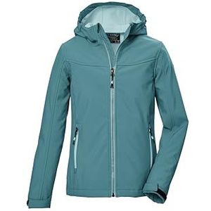 killtec meisjes Softshell jas/buitenjas met capuchon KOW 349 GRLS SFTSHLL JCKT, dunkelmint, 116, 42142-000