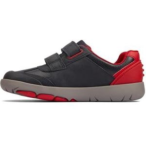 Clarks Rex Play K Sneakers voor jongens, rood (navy red), 33.5 EU