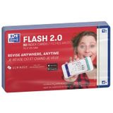 Oxford Flash 2.0 Flashcards A7 blanco blauw pak 80 kaartjes