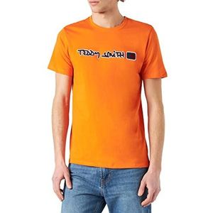 Teddy Smith Heren T-shirt T-Clap MC, Pompkin Oranje, XS