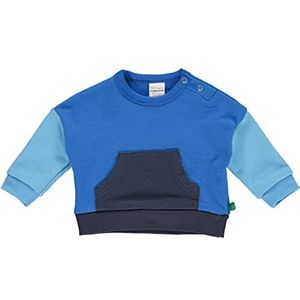 Fred's World by Green Cotton Sweat Block Sweatshirt Baby Pullover Jongens, Victoria Blue, 80