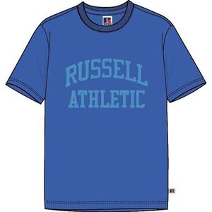 RUSSELL ATHLETIC Iconic S/S Crewneck Tee T-shirt voor heren, blauw, L