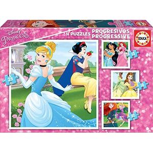 Disney Princess 4-in-1 Kinderpuzzel (12, 16, 20 en 25 stukjes)