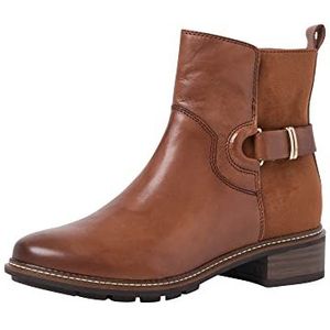 Tamaris Dameslaarzen, bikerboots, Touch-it-voetbed, cognac, 36 EU