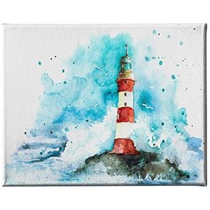 Homemania Wandbord zee en landschappen voor woonkamer, slaapkamer, meerkleurig, 45 x 3 x 70 cm, HM20KNV45 x 70 – 110, polyester, hout