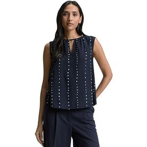 Tom Tailor - Mouwloze Blouse - Blauw - Viscose