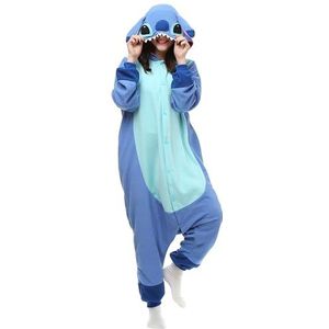 Wishliker Dames Volwassen Stich Baby Body Dier Pyjama Kerstmis Cosplay Kostuum-Feestkleding L: 170-178 cm (5'7 ""-5'10 "") Lty1-blauw