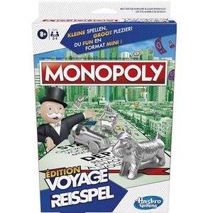Monopoly-reisspel, eenvoudig mee te nemen, spel voor 2-4 spelers, reisspel voor kinderen - Frans-Nederlandse versie