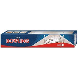 Noris 606101716 – tafel bowling, uitrollen en klaar is Kees, met uitrolbare bowlingmat voor nog meer speelplezier ook onderweg, vanaf 6 jaar.