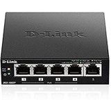 D-Link DGS-1005P 5‑poorts Desktop Gigabit PoE+ Switch (5 Poorten Met 10/100/1000 Mbit/S, 4x PoE+ poorten, 60W vermogensbudget, Plug and Play, Metalen Behuizing)