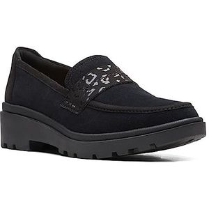 Clarks dames calla ease platte instappers, fluweelachtig zwart, 39 EU