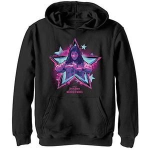 Marvel Unisex hoodie voor kinderen, roze en blauw, Zwart, S