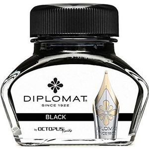 Diplomat Inkt in glas 30 ml - Zwart